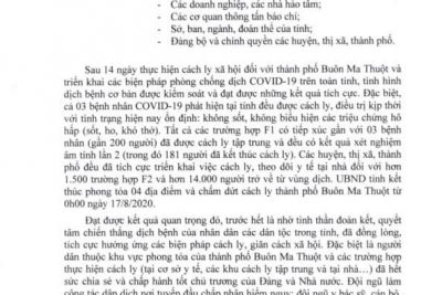 Thư cảm ơn của Chủ tịch UBND tỉnh Phạm Ngọc Nghị