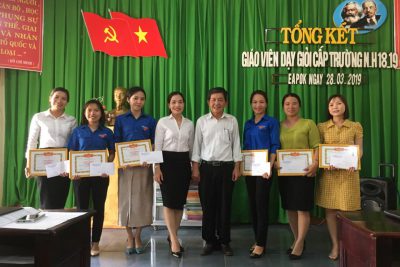 TỔNG KẾT HỘI THI GIÁO VIÊN DẠY GIỎI THCS CẤP TRƯỜNG NĂM HỌC 2018 – 2019